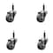 Service Caster 3'' SS Thermoplastic Rubber Wheel Swivel 3/4'' Expanding Stem Caster Set, 4PK SCC-SSEX20S314-TPRB-34-4 - alternate 1